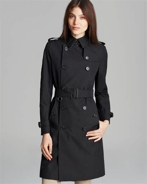 black and white burberry trench coat|burberry kensington trench coat black.